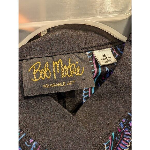 Bob Mackie designer button-down blouse medium - Picture 3 of 3
